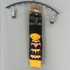 Black and Yellow Casual Socks with Fun Burger Design